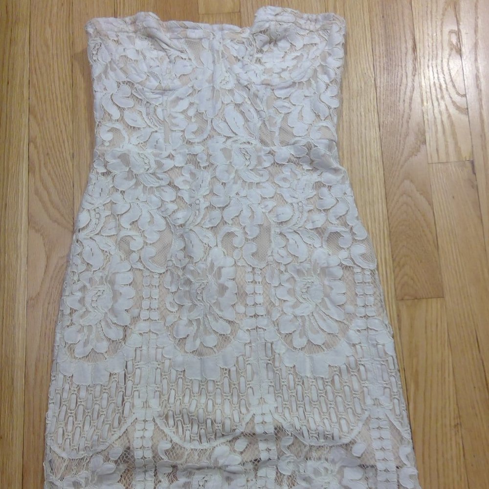 White Lace Mini Dress Medium